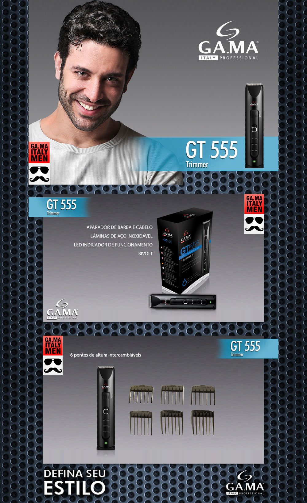 Aparador de Barba e Cabelo Gama GT555 Colombo Aparador Mdf ~ Aparador de Barba e Cabelo Gama GT555 Colombo