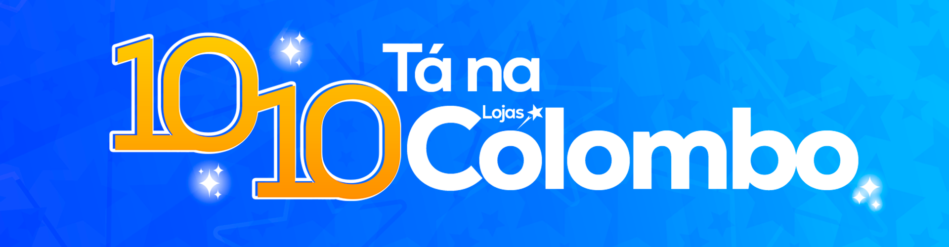 Banner promocional 10.10 A Melhor Liquidação Lojas Colombo