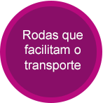Rodas que facilitam o transporte