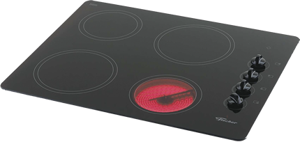 Cooktop preto elétrico