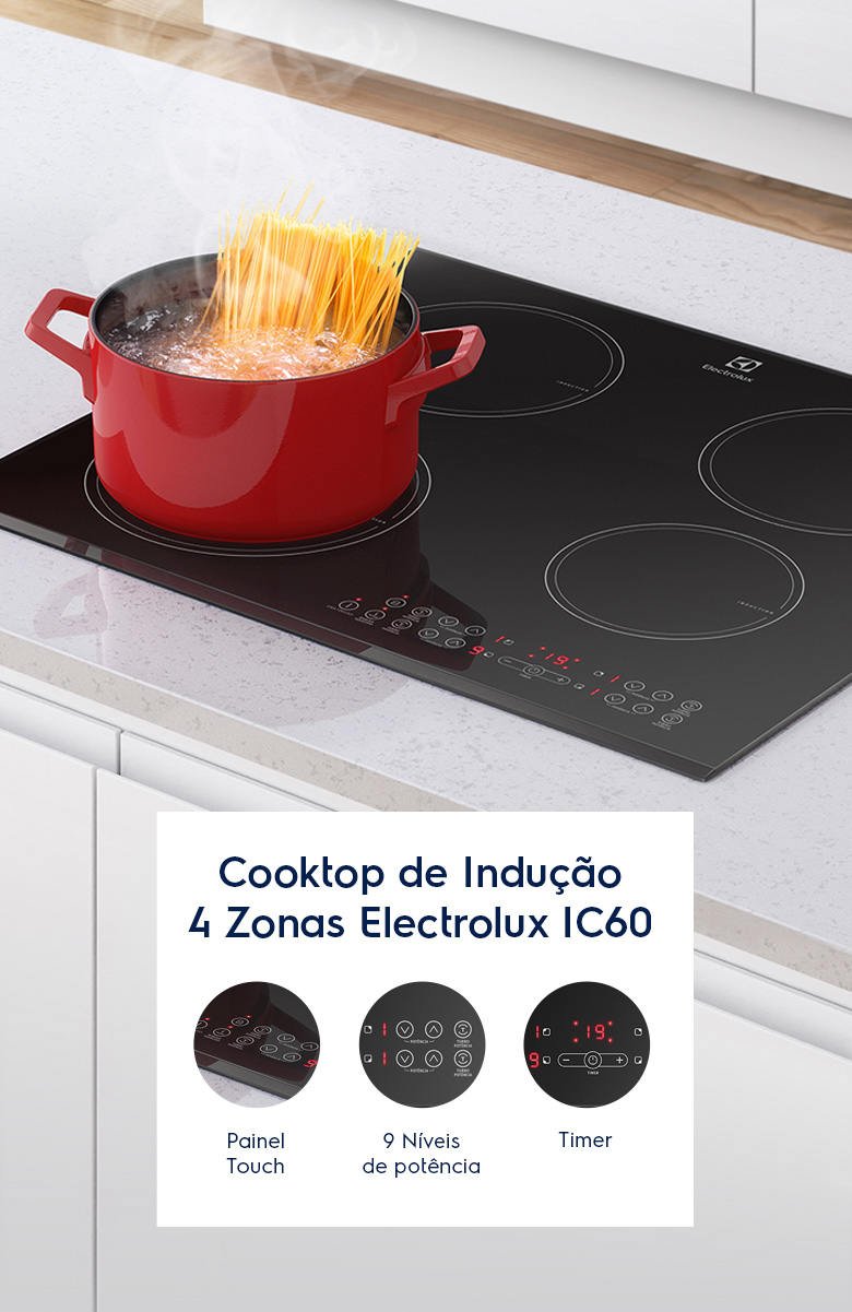 Cooktop Electrolux 4 Bocas de Indução IC60 Colombo