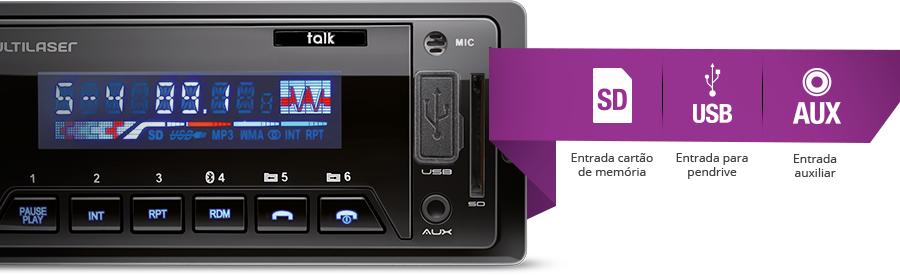 Completo, som automotivo da Multilaser lê a arquivos em MP3, te possibilitando ouvir aquele CD ou pen drive cheio de músicas antigas, que marcaram a melhor época. Além disso, você pode sintonizar sua estação de rádio FM preferida e se manter atualizado com notícias e as músicas do momento Completo, som automotivo da Multilaser lê a arquivos em MP3, te possibilitando ouvir aquele CD ou pen drive cheio de músicas antigas, que marcaram a melhor época. Além disso, você pode sintonizar sua estação de rádio FM preferida e se manter atualizado com notícias e as músicas do momento