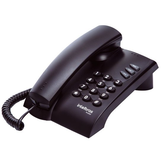 Telefone com Fio Intelbras Pleno Preto