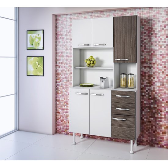 Cozinha Compacta Decibal com 5 Portas e 2 Gavetas LC64 # Cozinha Compacta Civardi Cozinha Compacta Decibal com 5 Portas e 2 Gavetas LC64 # Cozinha Compacta Civardi