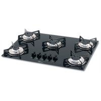 Cooktop Fischer Vidro Preto 5 Bocas Chama Rápida Bivolt 1642-6985