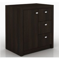 Balcão 1 porta 3 gavetas ME4111 - Tecno Mobili - Tabaco