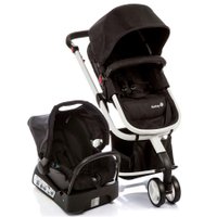 Carrinho de Bebê Safety 1ts Mobi Travel System 15kg, Com Base, Preto e Branco