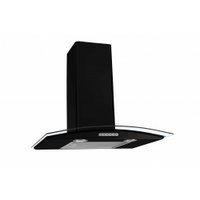 Coifa de Parede 60cm Vidro Curvo Duto Slim Fogatti Black