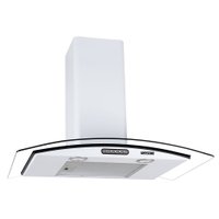 Coifa Parede Vidro Curvo Branca 4 à 6 Bocas 75cm - Fogatti