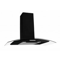 Coifa Parede Vidro Curvo Slim Black 4 à 6 Bocas 80cm - Fogatti