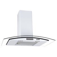 Coifa Parede Vidro Curvo Branca 4 à 6 Bocas 80cm - Fogatti