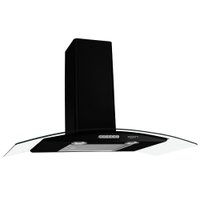 Coifa Parede Vidro Curvo Slim Black 4 à 6 Bocas 90cm - Fogatti