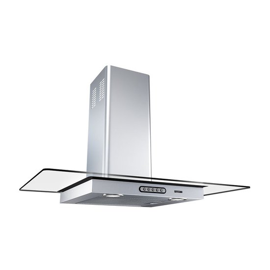 Coifa Parede Vidro Reto Slim Inox 4 à 6 Bocas 80cm - Fogatti