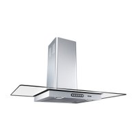 Coifa Parede Vidro Reto Slim Inox 4 à 6 Bocas 90cm - Fogatti