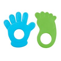 Kit Mordedores Pézinho e Mãozinha Verde e Azul 2un. - Milla