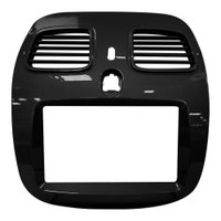 Moldura Painel 2 Din Fiat Grand Siena 2015 cor Black Piano