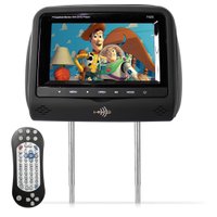 Encosto de Cabeça Kx3 Tela LCD 7 Dvd Usb Sd Com Controle Joystick Preto