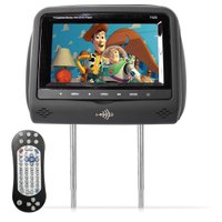 Encosto de Cabeça Kx3 Tela LCD 7 Dvd Usb Sd Com Controle Joystick Grafite