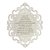 Placa Decorativa Oração Coragem Com Arabesco 25x20 MDF 3mm Branco - D'Rossi