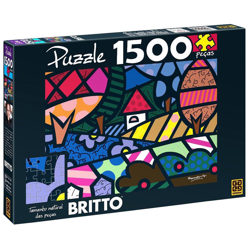 Quebra Cabeça 1500 peças Romero Britto - Grow