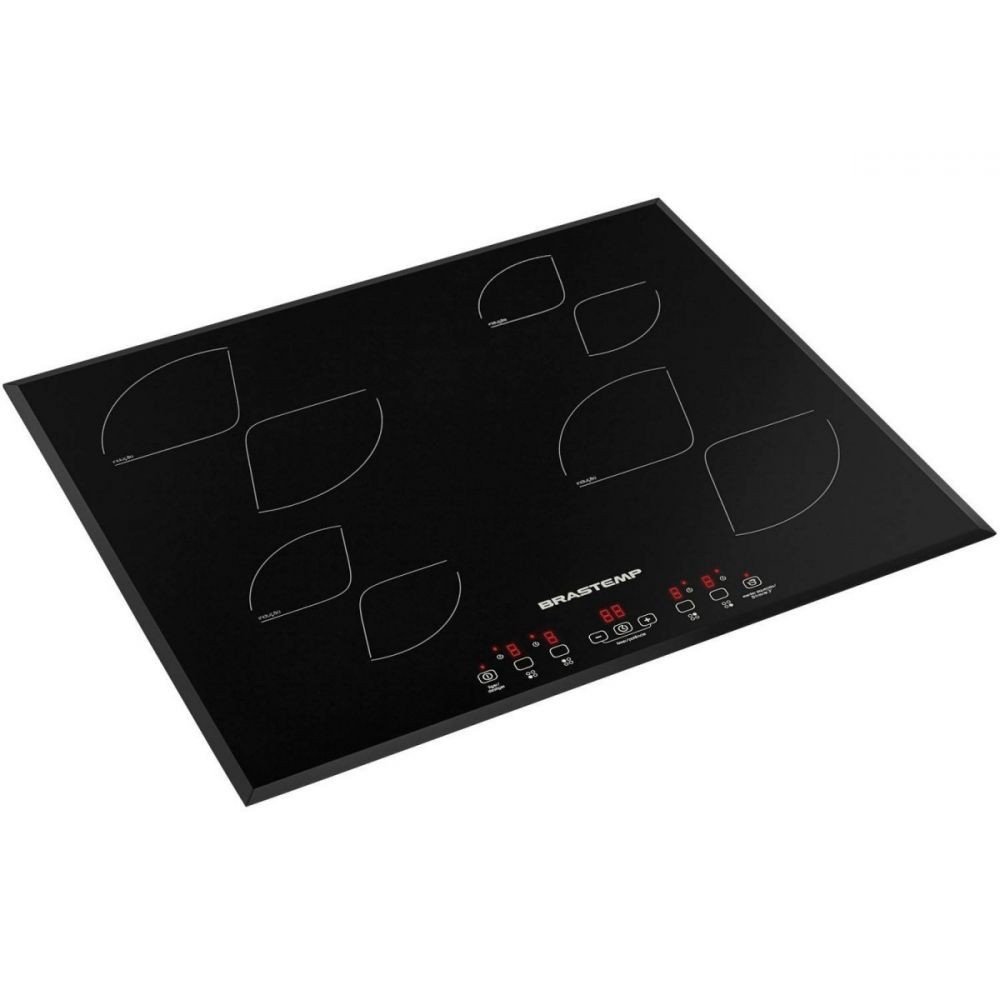 Cooktop por Indução Brastemp Gourmand 4 Bocas Vitro cerâmico Preto