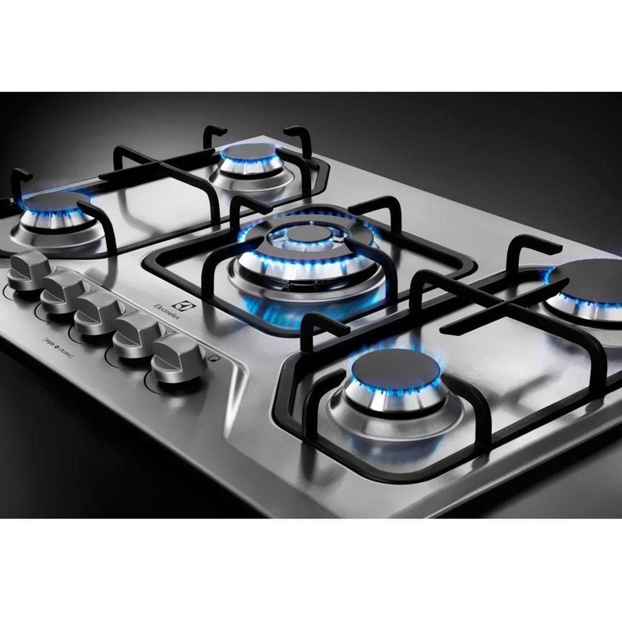 Cooktop Electrolux Tripla Chama 5 Bocas Inox Bivolt GT75X Colombo