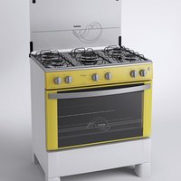 Fogão 5 Bocas Itatiaia Waves Amarelo