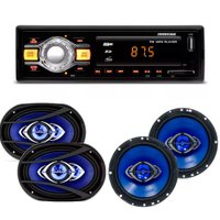 Kit Prático Hurricane Rádio Mp3 Usb + Alto Falante 6 Pol 65 W + Alto Falante 6x9 90 W Rms