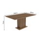 Mesa Madesa Retangular Tampo de Madeira 5275 Rustic