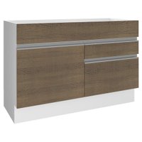 Balcão Gabinete de Pia Armário de Cozinha 1 Porta e 2 Gavetas Glamy Madesa