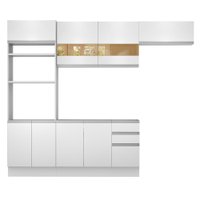 Cozinha Compacta Madesa Glamy Marselha 8 Portas 3 Gavetas (Sem Tampo e Pia)
