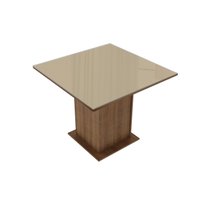 Mesa Madesa Quadrada Tampo de Vidro 5363