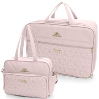 Kit 02 Bolsas Mala Maternidade Docinho Rosa - Hug Baby