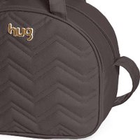 Frasqueira Maternidade com Alça Fixa Chevron M Marrom - Hug Baby