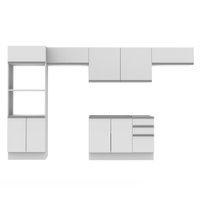Cozinha Completa Madesa 100% MDF Acordes Glamy Com Armário e Balcão