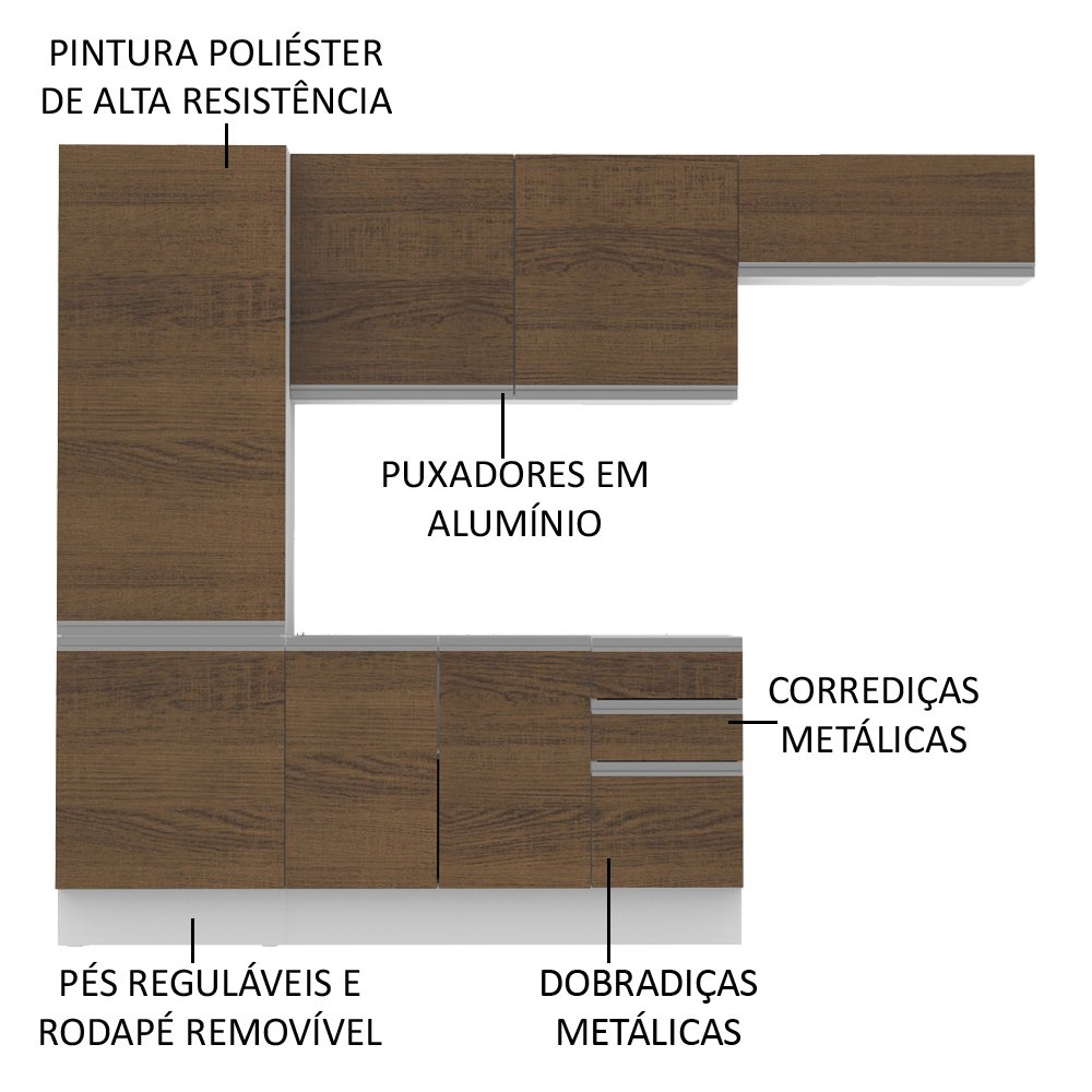 Cozinha Compacta Madesa 100 Mdf Acordes Glamy Com Armario E Balcao Colombo