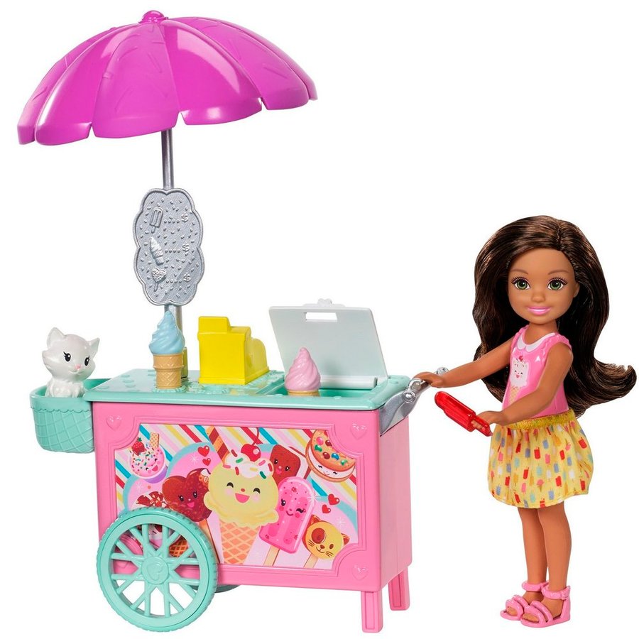 Barbie Playset Chelsea Carrinho de Sorvete Mattel