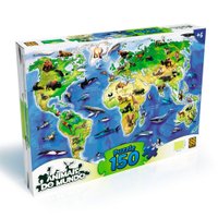 Puzzle 150 peças Animais do Mundo - Grow