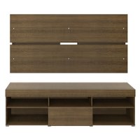 Rack Miami e Painel para TV Sala de Estar Madesa