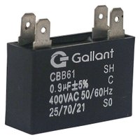 Capacitor CBB61 Gallant 0,9MF Mais -5% 400VAC GCP09S00A-PT400