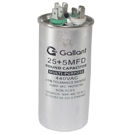 Capacitor CBB65 Gallant 25+5MF +-5% 440 VAC GCP25D05A-IX440