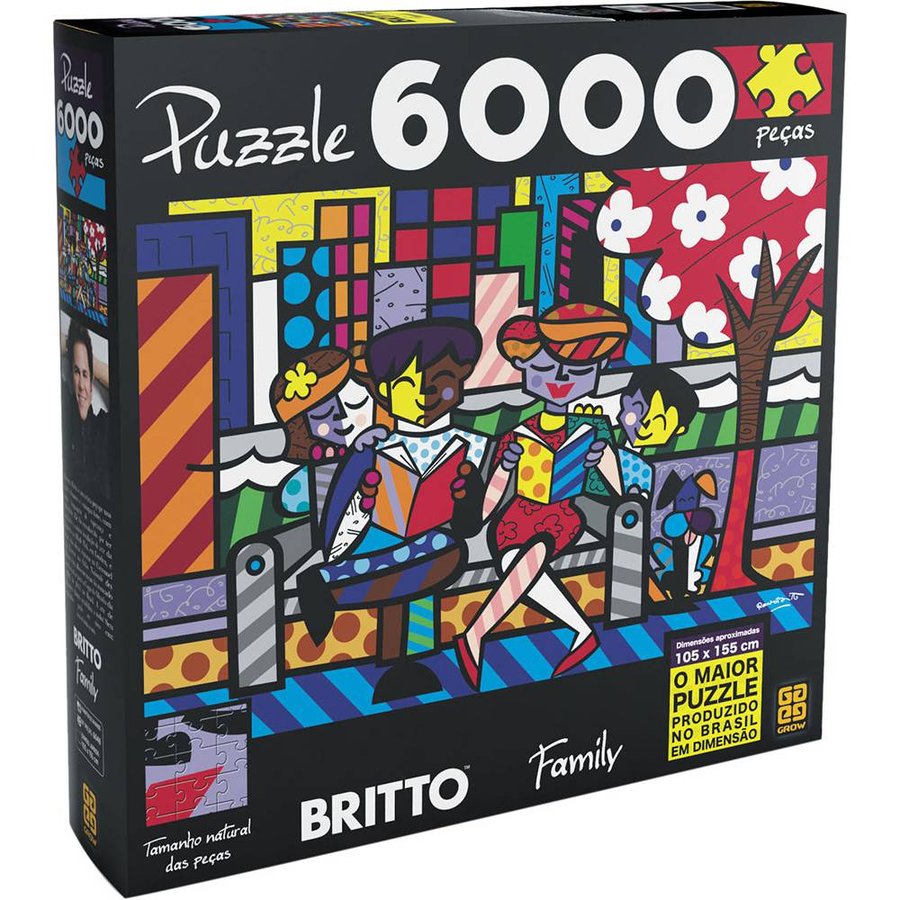 Quebra Cabeça Romero Britto Family 6000 Peças - Grow - Colombo