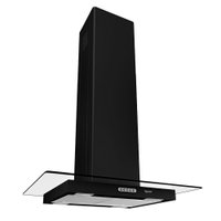 Coifa Terim Ilha Black Vidro Reto 75cm