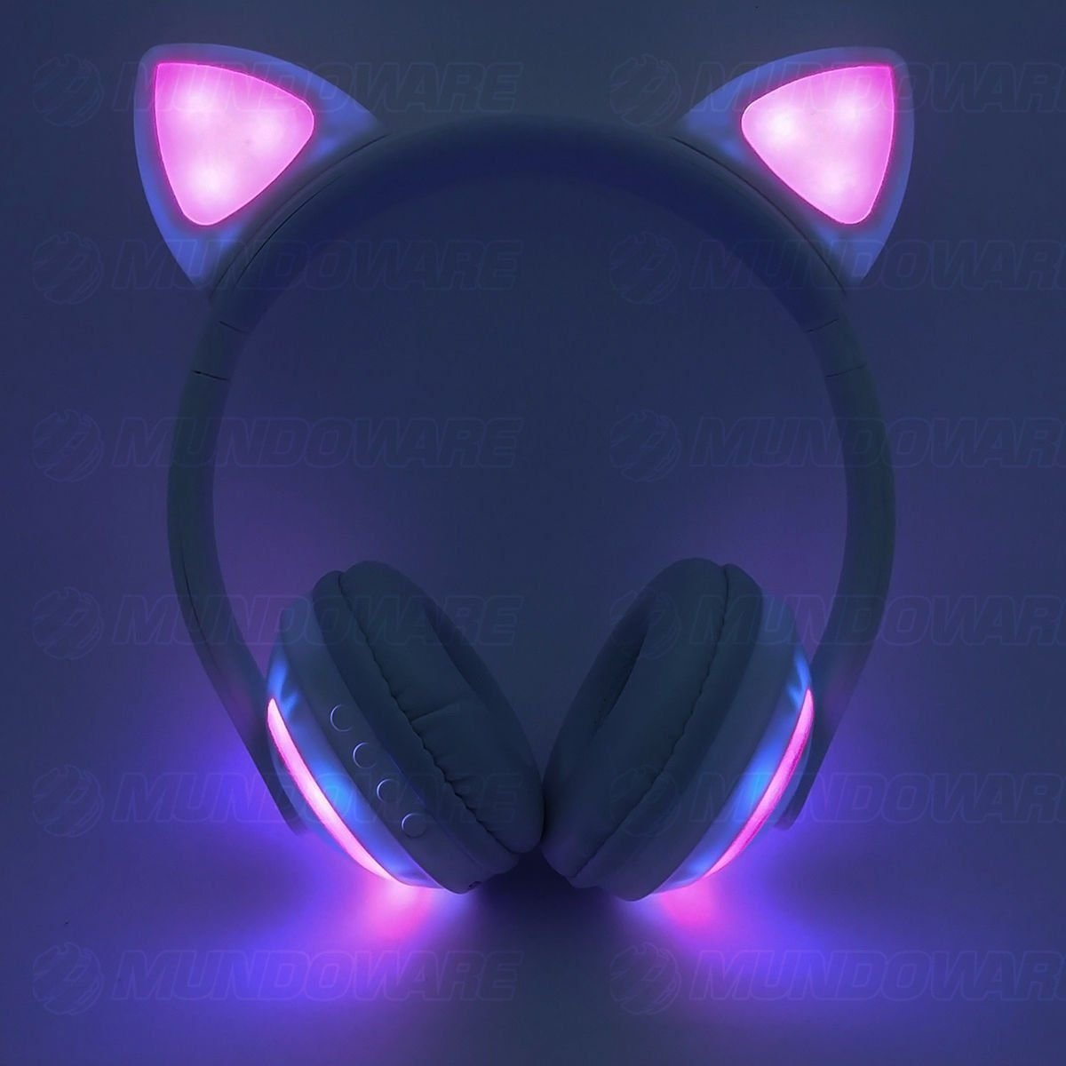 Fone de ouvido de gatinho com led