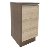 Balcão Armário de Cozinha 35 cm 1 Porta Rustic/Branco Glamy Madesa