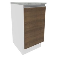 Balcão Armário de Cozinha 40 cm 1 Porta Rustic/Branco Glamy Madesa