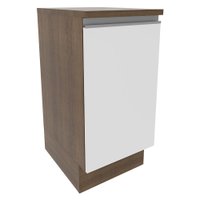 Balcão Armário de Cozinha 40 cm 1 Porta Rustic/Branco Glamy Madesa