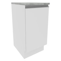 Balcão Armário de Cozinha 40 cm 1 Porta Rustic/Branco Glamy Madesa