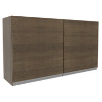 Armário de Cozinha Aéreo 120 cm 2 Portas Rustic/Preto Glamy Madesa