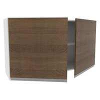 Armário de Cozinha Aéreo 120 cm 2 Portas Rustic/Preto Glamy Madesa